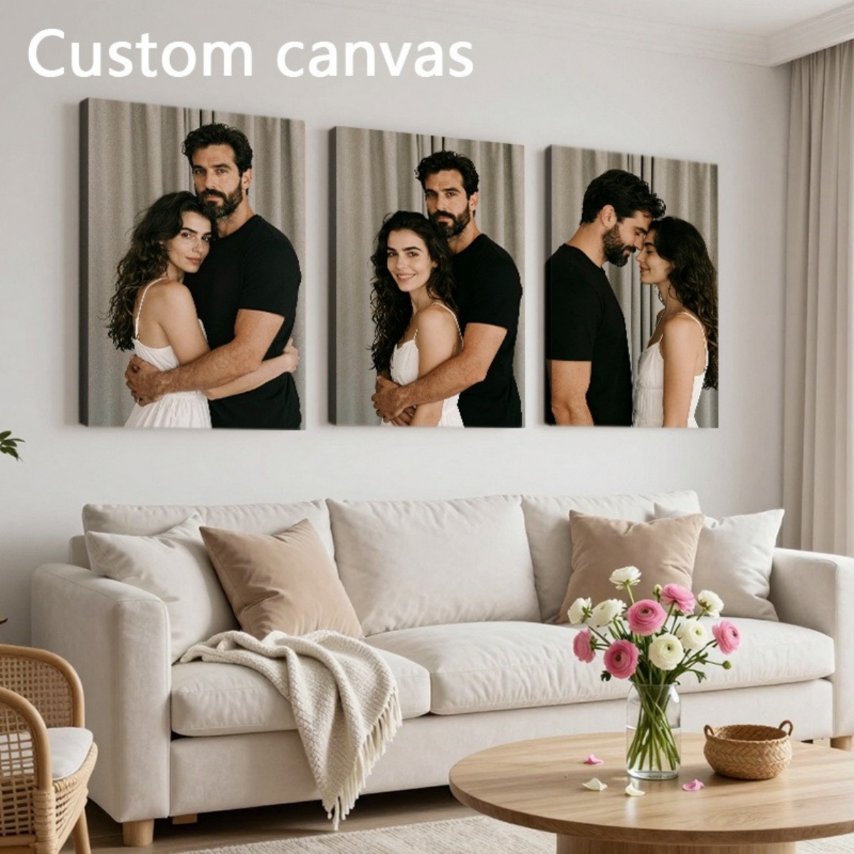Home Textile - Set of 3 Custom Photo Decor