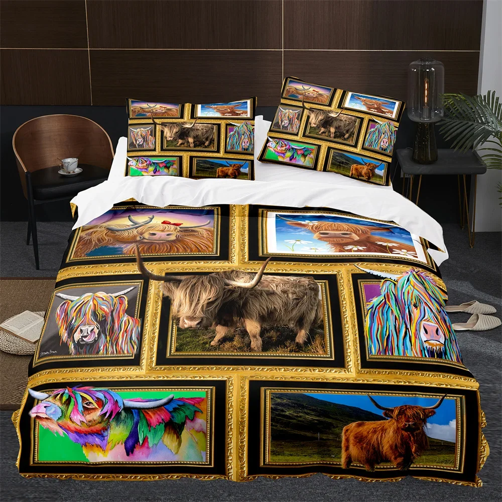 Highland Cow Cattle Farmhouse  – Highland Home Textiles Bewertung und Preis