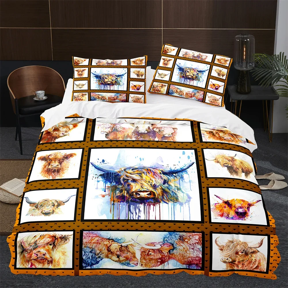 Highland Cow Cattle Farmhouse  – Highland Home Textiles Bewertung und Preis
