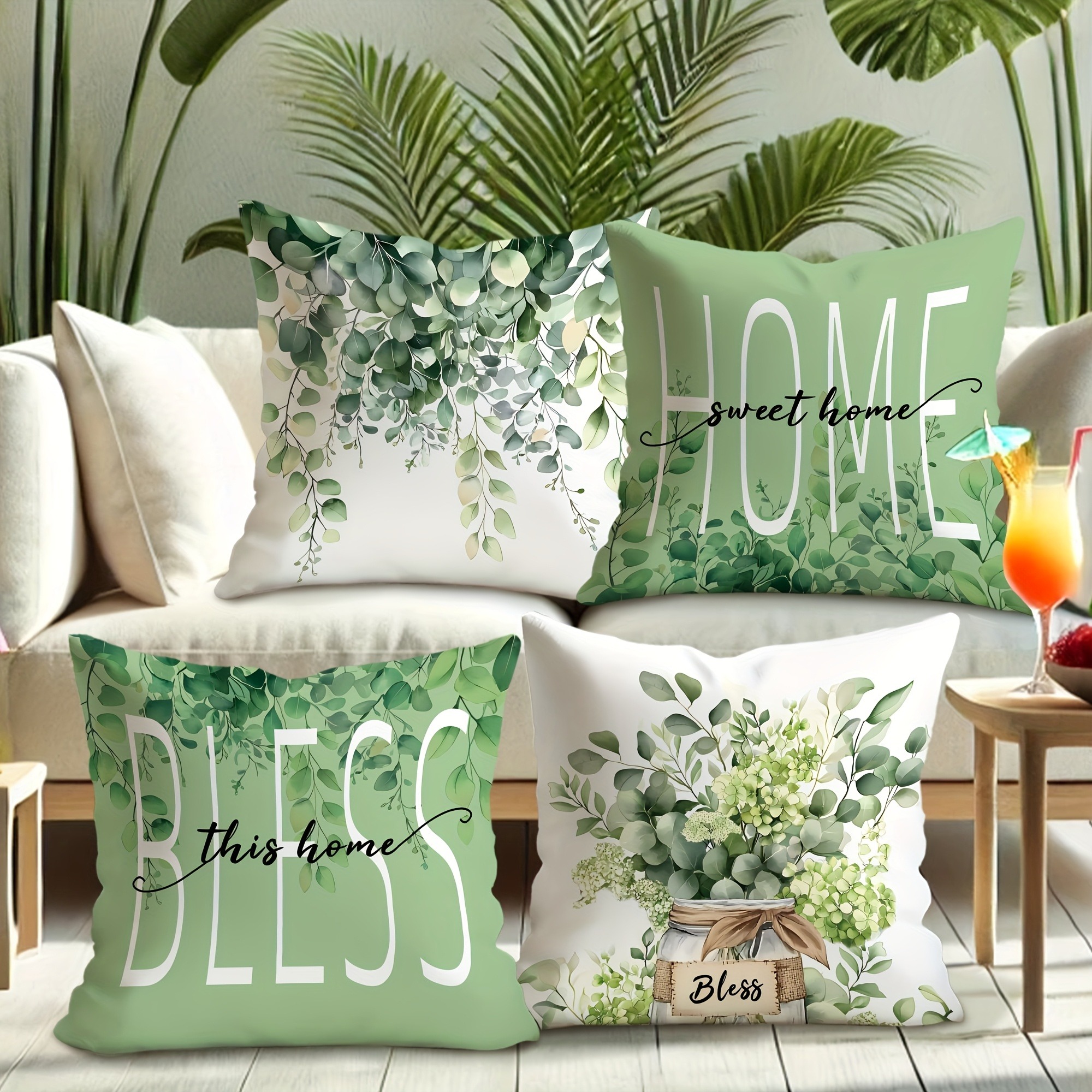 Eucalyptus - Inspired Pillow C – Your Home Textiles Bewertung und Preis