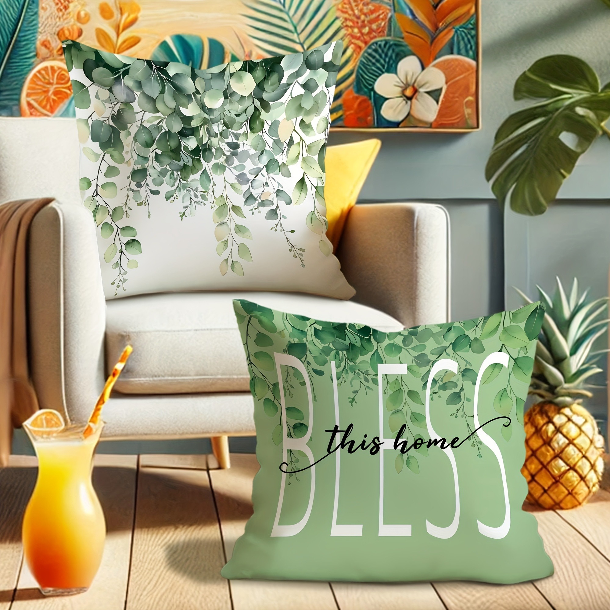 Eucalyptus - Inspired Pillow C – Your Home Textiles Bewertung und Preis