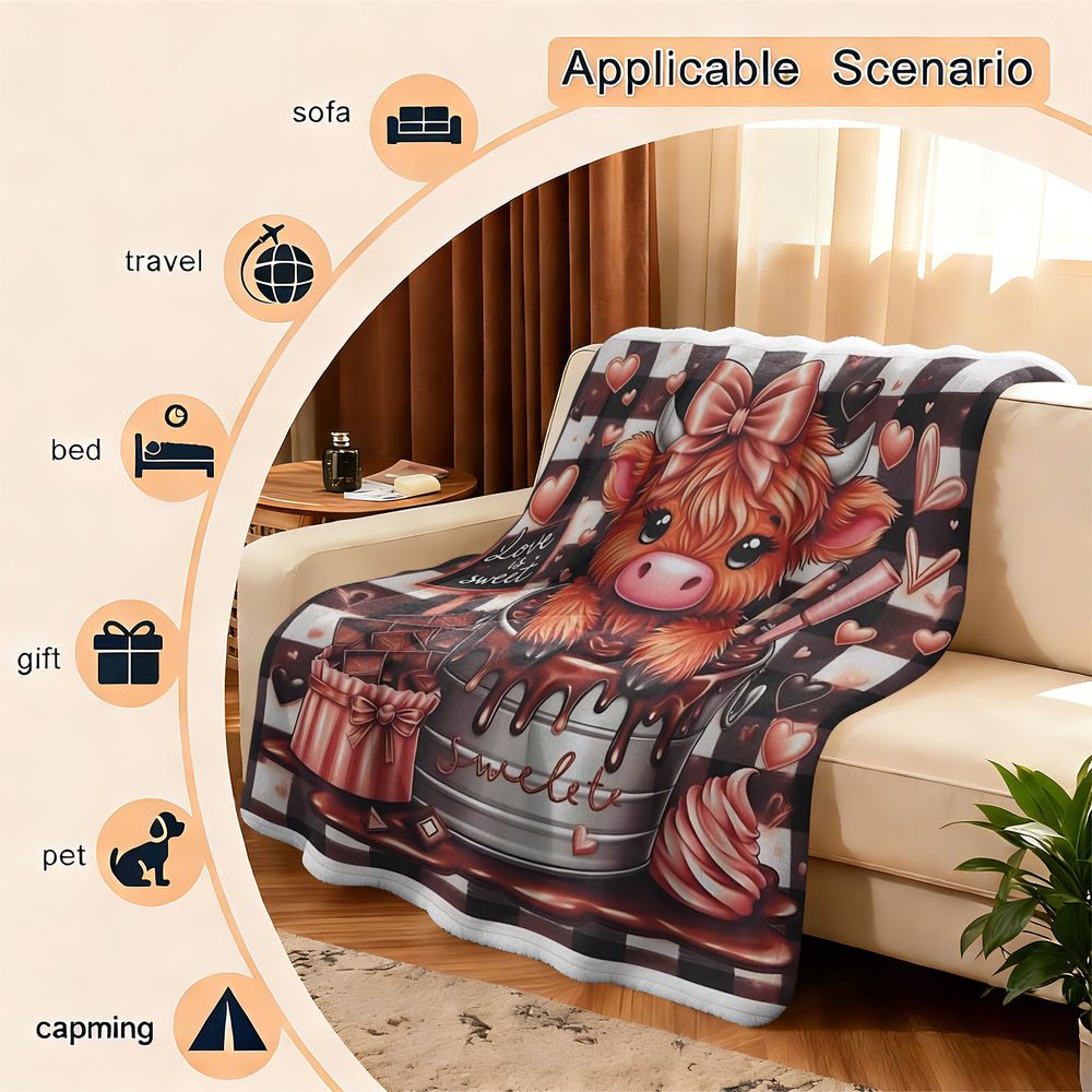 Cute Highland Cattle Printed F – Highland Home Textiles Bewertung und Preis