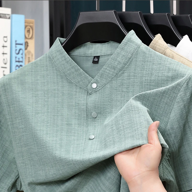 Summer Stand Collar Half Butto – Home Textile Bewertung und Preis