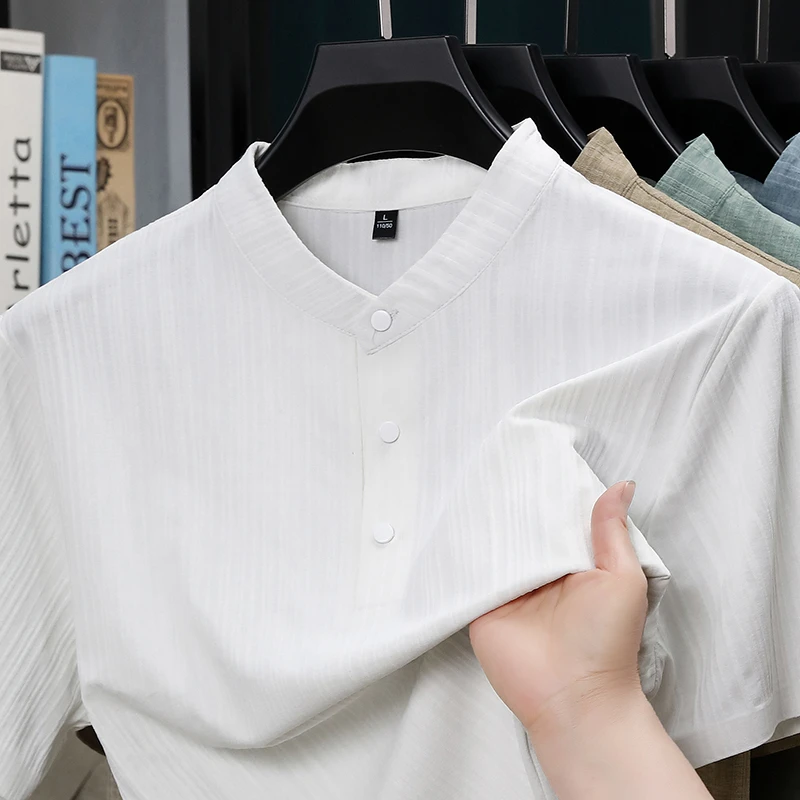 Summer Stand Collar Half Butto – Home Textile Bewertung und Preis