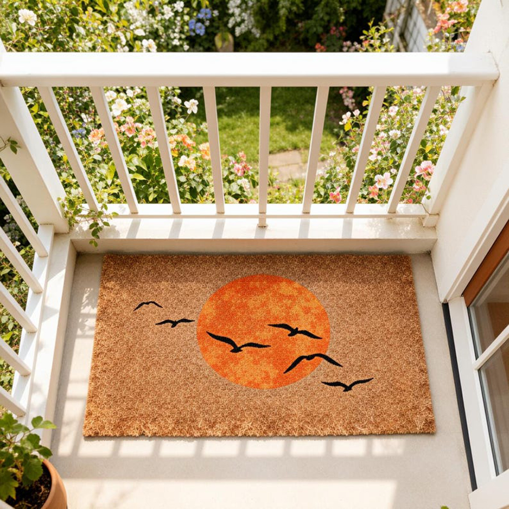 Sun And Birds Doormat Japanese – Sunrise Home Textiles & Apparel Bewertung und Preis