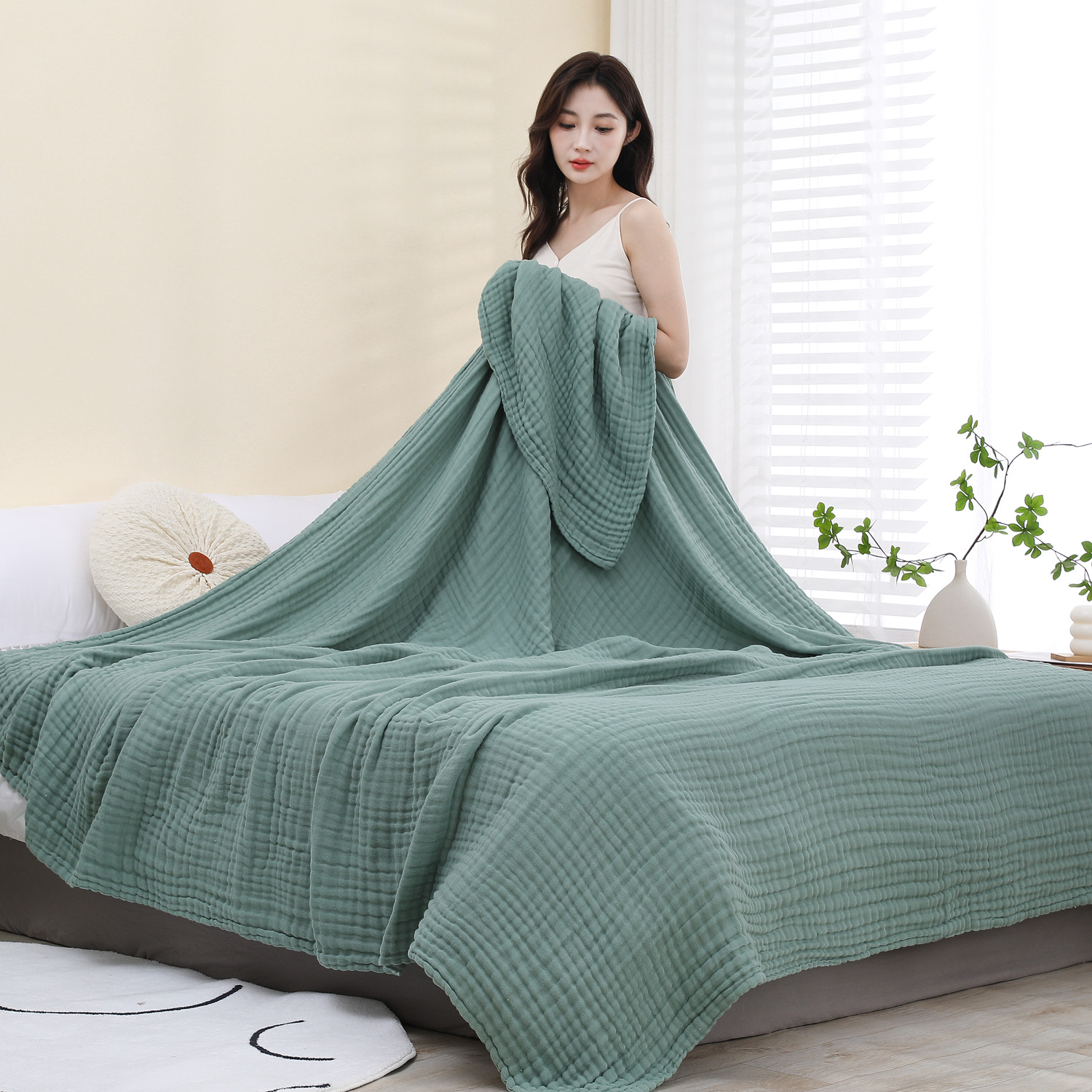 100% Cotton Muslin Blanket For – Quilt Cotton Summer Bewertung und Preis