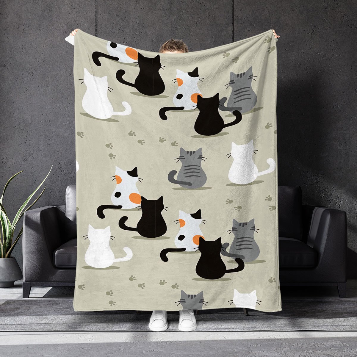 Blanket with a Cat Pattern, Pe – Your Home Textiles Bewertung und Preis