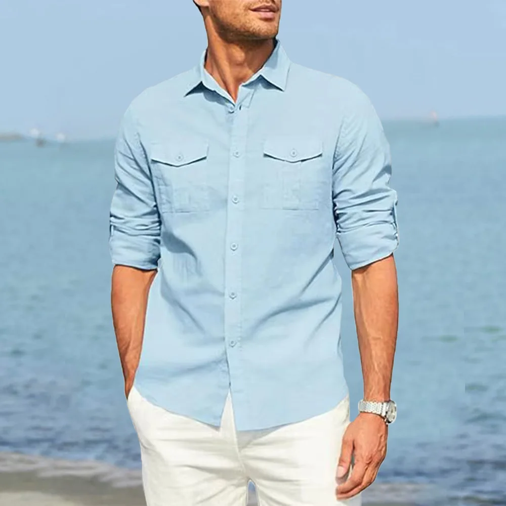 Autumn New Men's Pure Color Sh – Quilt Cotton Summer Bewertung und Preis