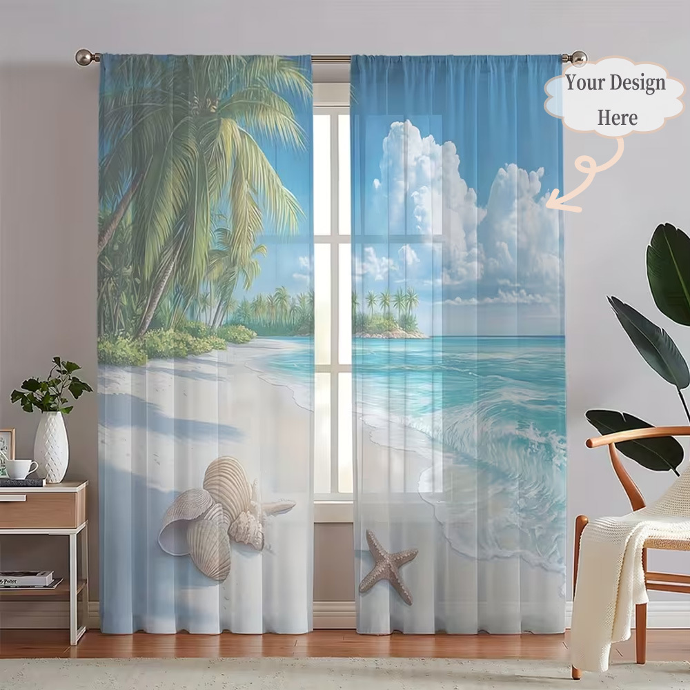 Custom 2D Flat 2pcs Sheer Curt – Your Home Textiles Bewertung und Preis
