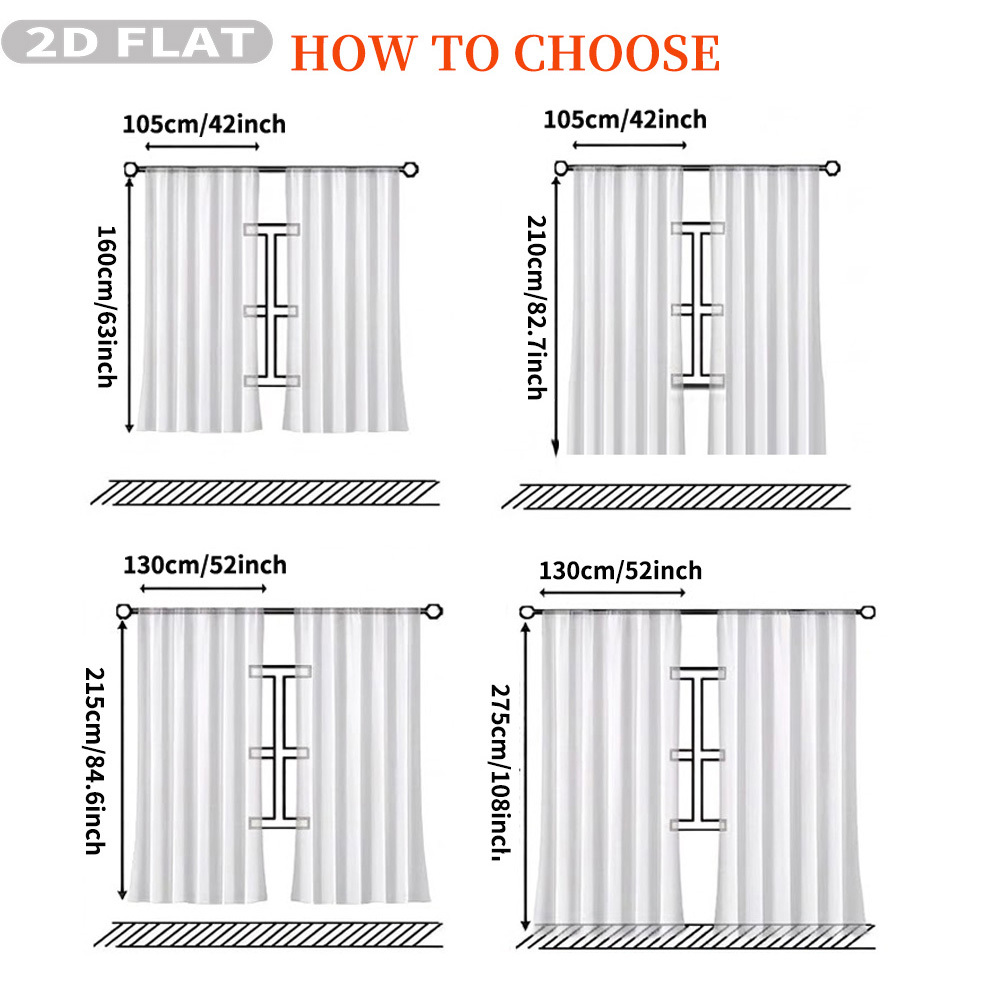 Custom 2D Flat 2pcs Sheer Curt – Your Home Textiles Bewertung und Preis