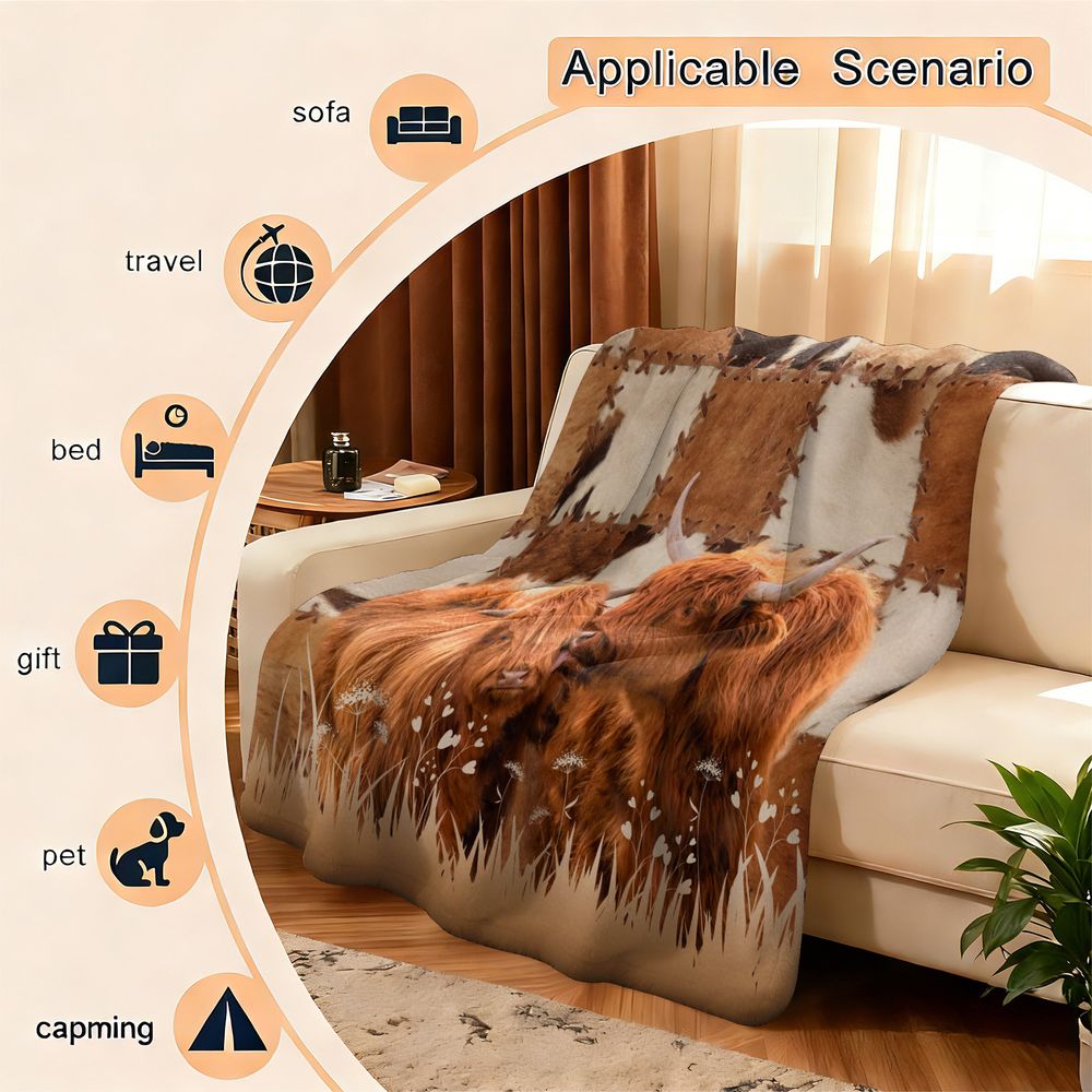 Highland Cattle Digital Print  – Highland Home Textiles Bewertung und Preis