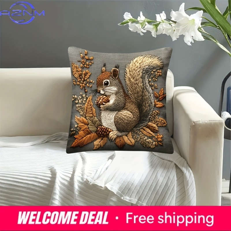Squirrel Pillow Cover: Nature' – Your Home Textiles Bewertung und Preis