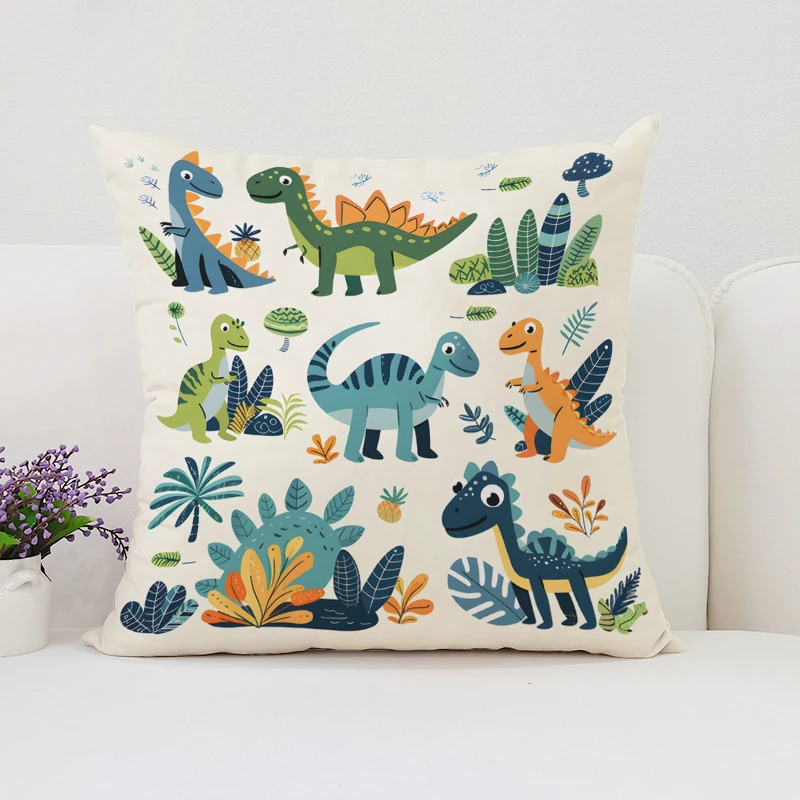 Dinosaur Land throw pillow cov – Home Landing Textiles Bewertung und Preis