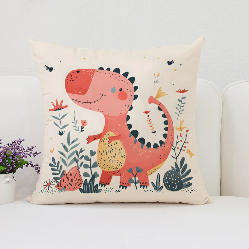 Dinosaur Land throw pillow cov – Home Landing Textiles Bewertung und Preis