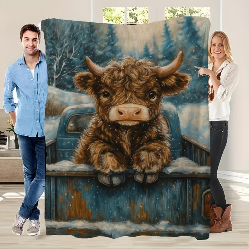 Highland Cow Blankets Flannel  – Highland Home Textiles Bewertung und Preis