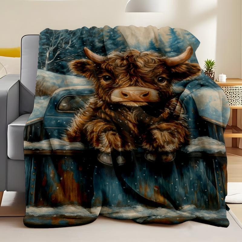 Highland Cow Blankets Flannel  – Highland Home Textiles Bewertung und Preis