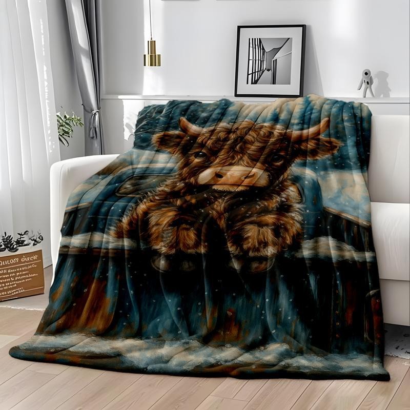 Highland Cow Blankets Flannel  – Highland Home Textiles Bewertung und Preis