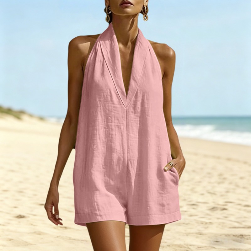 Cotton Linen Romper Women's Su – Quilt Cotton Summer Bewertung und Preis