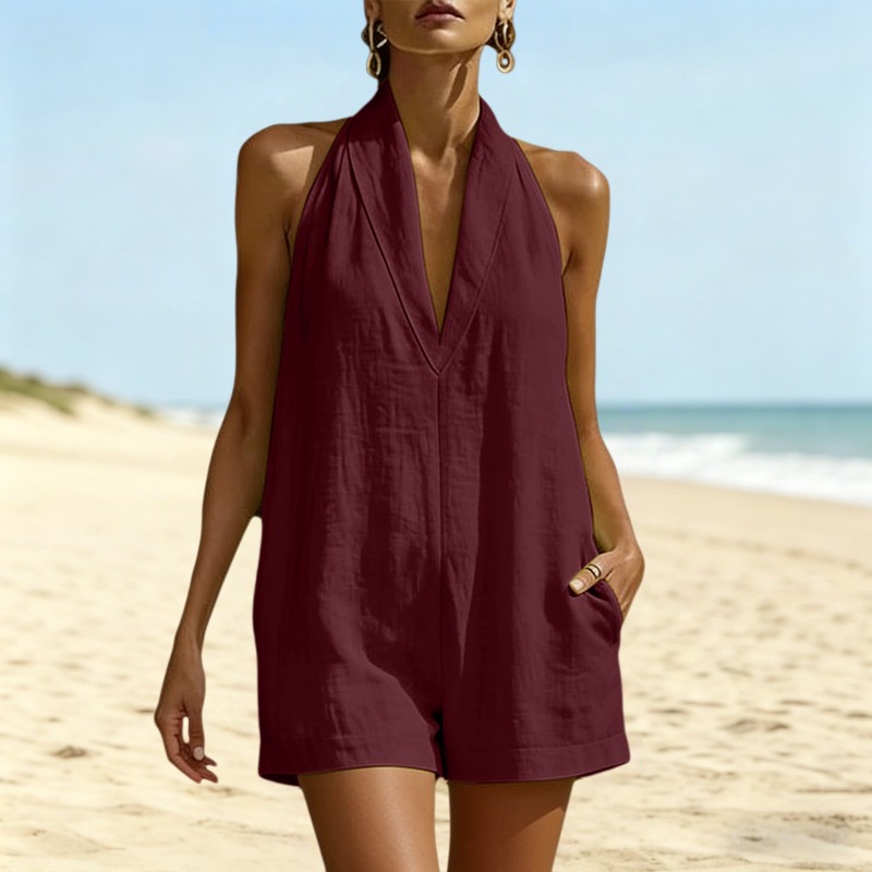 Cotton Linen Romper Women's Su – Quilt Cotton Summer Bewertung und Preis