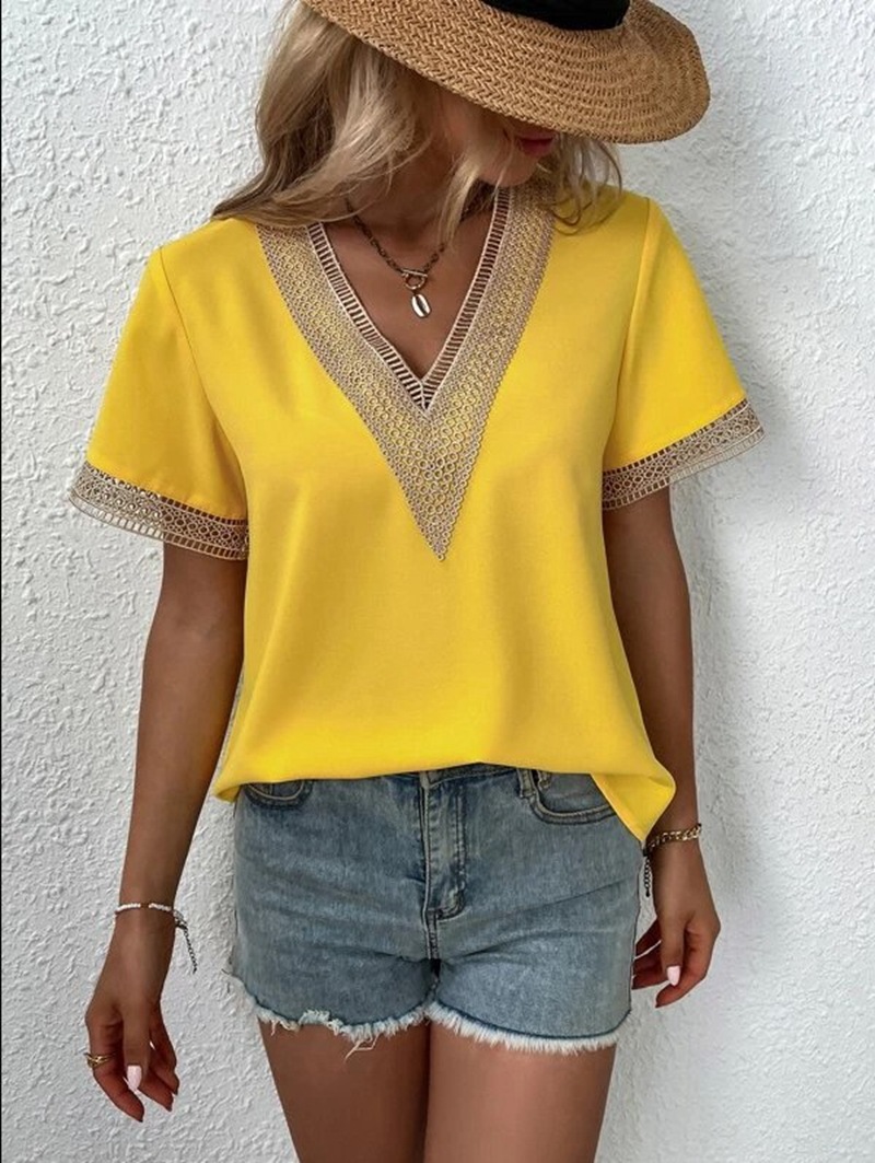 Elegant Blouse Fashion Short S – Quilt Cotton Summer Bewertung und Preis