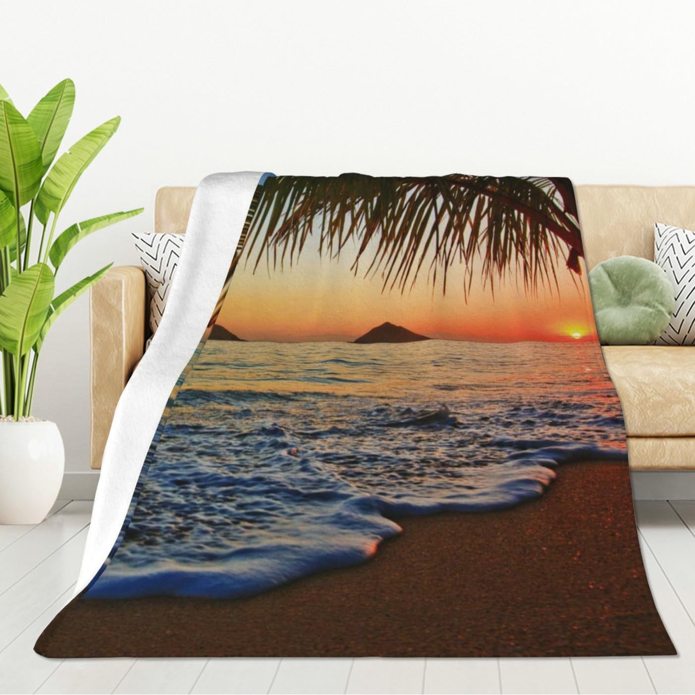 Tropical Ocean Sunrise Printed – Sunrise Home Textiles & Apparel Bewertung und Preis