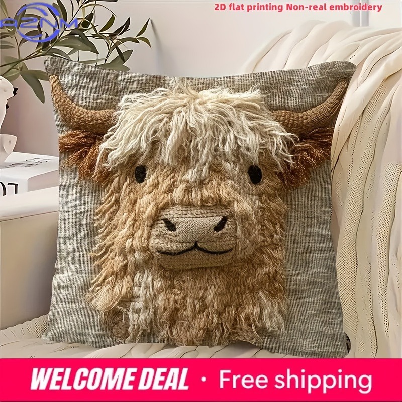 Cute Highland Cow Design 2D Fl – Highland Home Textiles Bewertung und Preis