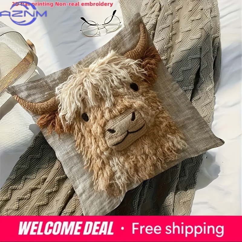 Cute Highland Cow Design 2D Fl – Highland Home Textiles Bewertung und Preis