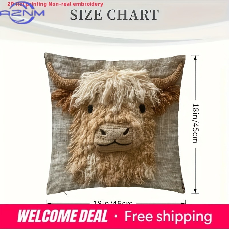 Cute Highland Cow Design 2D Fl – Highland Home Textiles Bewertung und Preis