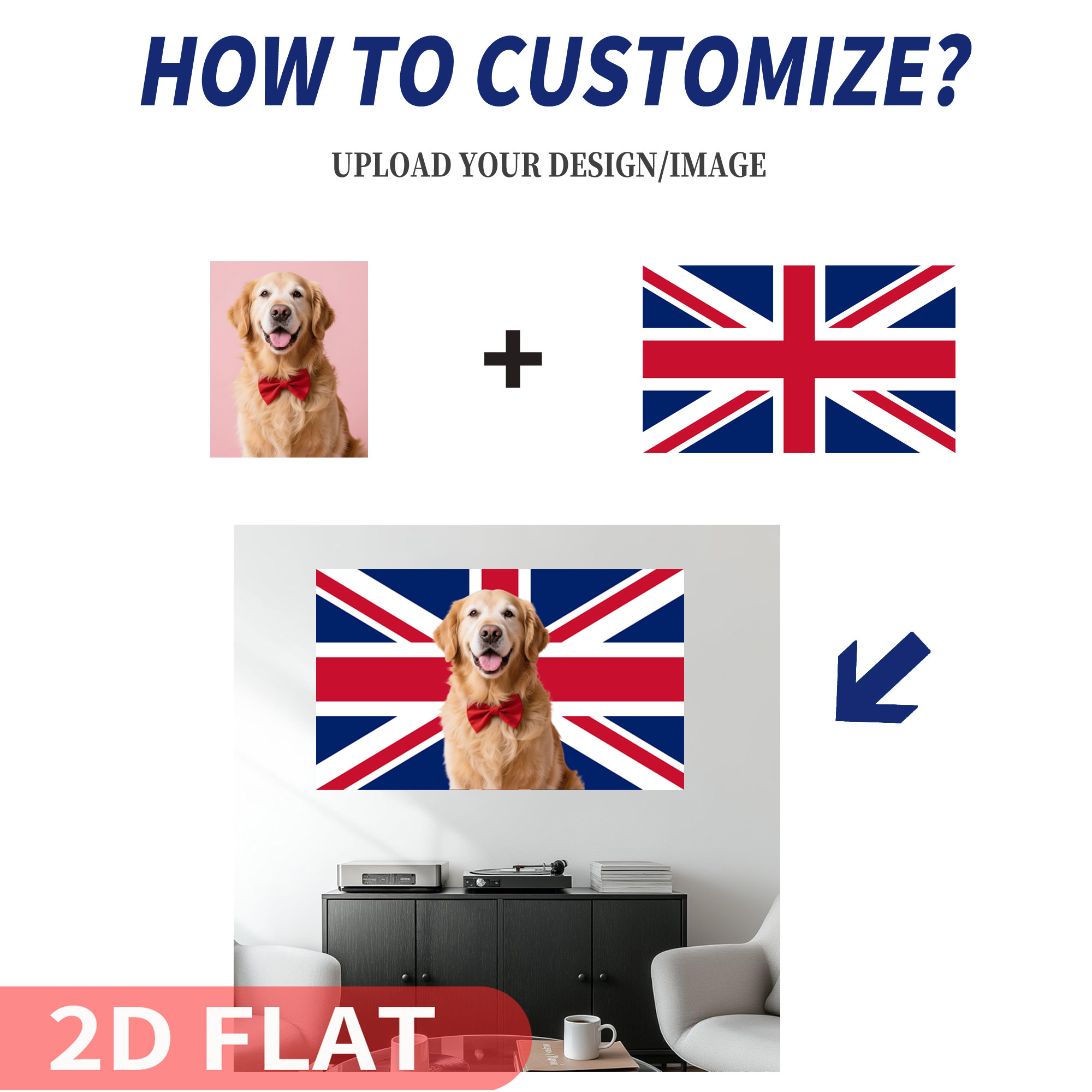 1pc 2D FLAT Personalize UK Bri – Home Textiles Uk Bewertung und Preis