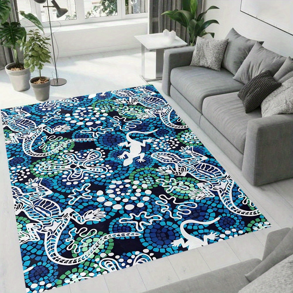1pc Blue Style Square Rug Deco – Your Home Textiles Bewertung und Preis
