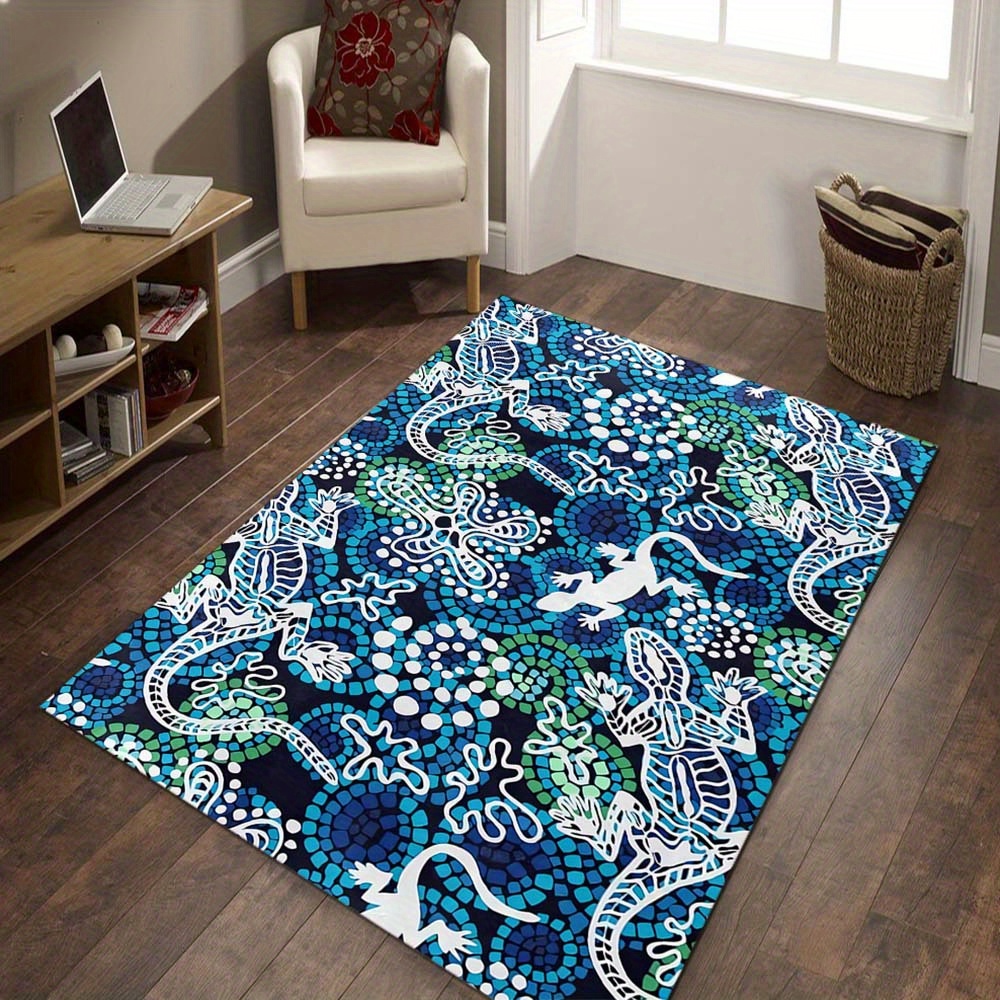 1pc Blue Style Square Rug Deco – Your Home Textiles Bewertung und Preis